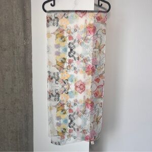 Vintage Careta Retro Floral Mod Scarf•13”x60” Polyester